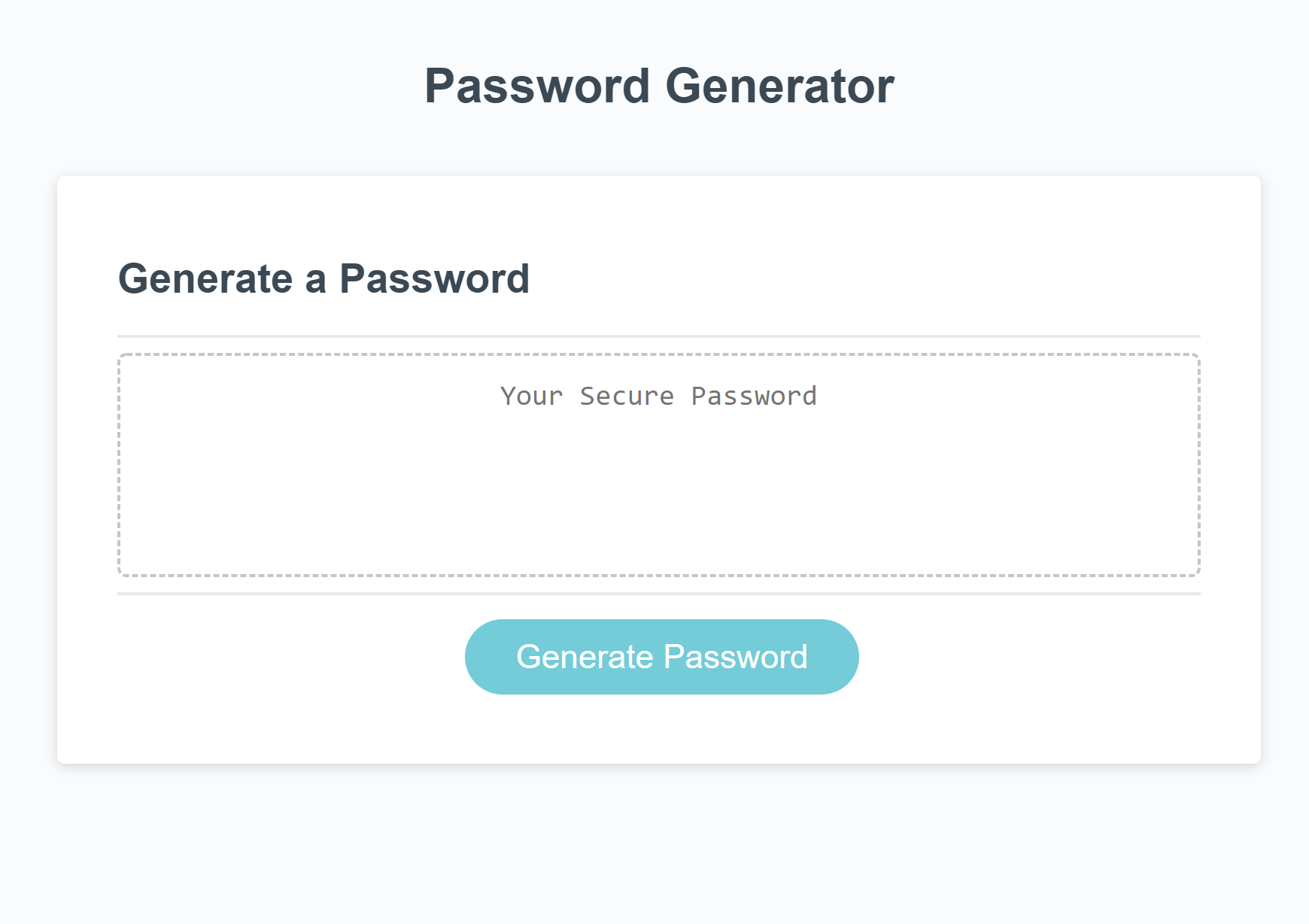 Password Generator